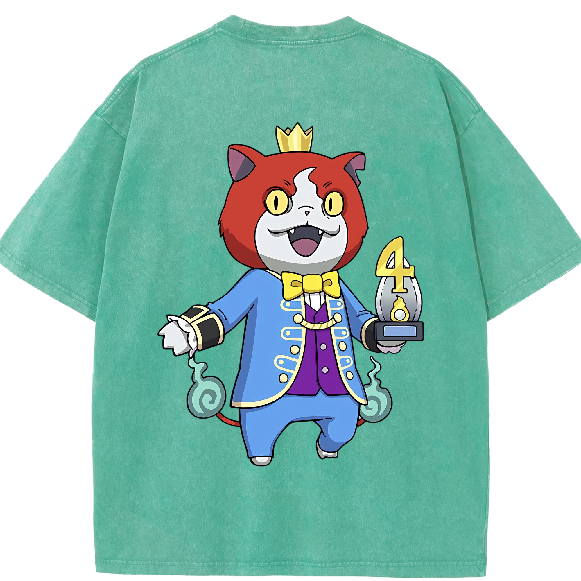 （画像用） 妖怪ウォッチ Yo-kai Watch 綿100% ヴィンテージ風 半袖Tシャツ（背面プリント）